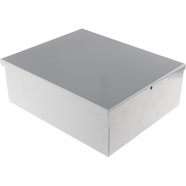 Grey Steel Enclosure, Grey Lid, 249 x 205 x 89.2mm