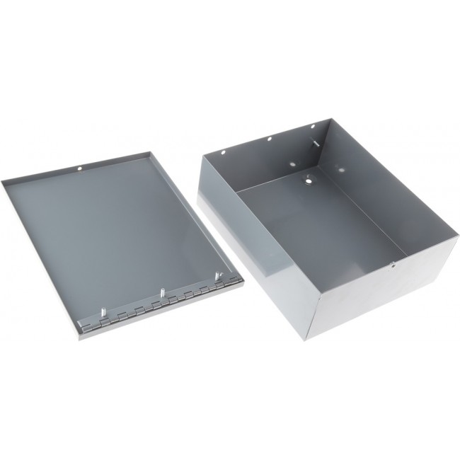 Grey Steel Enclosure, Grey Lid, 249 x 205 x 89.2mm