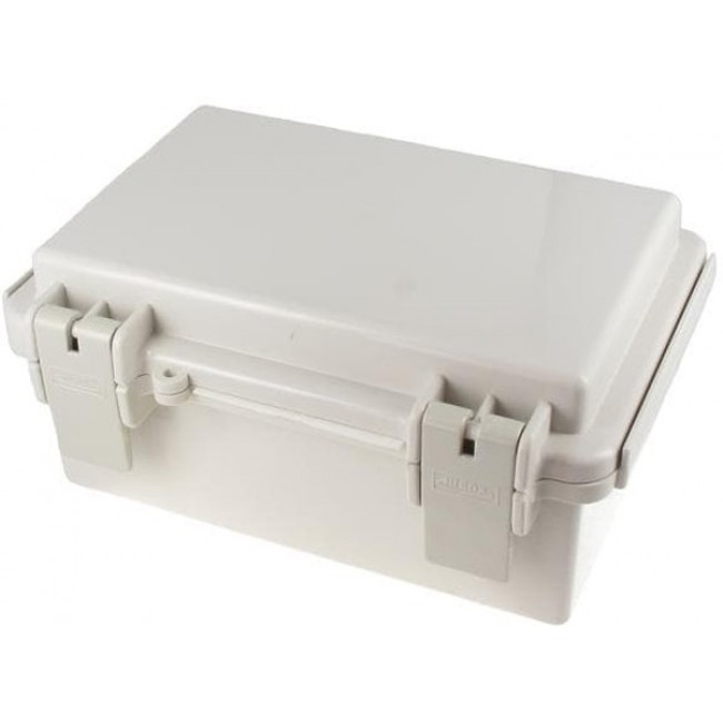 NBF-32214, Electrical Enclosures NEMA Enclosure ABS Poly Blend with Clear Polycarbonate Door (7.7 X 7.7 X 5.7 In)