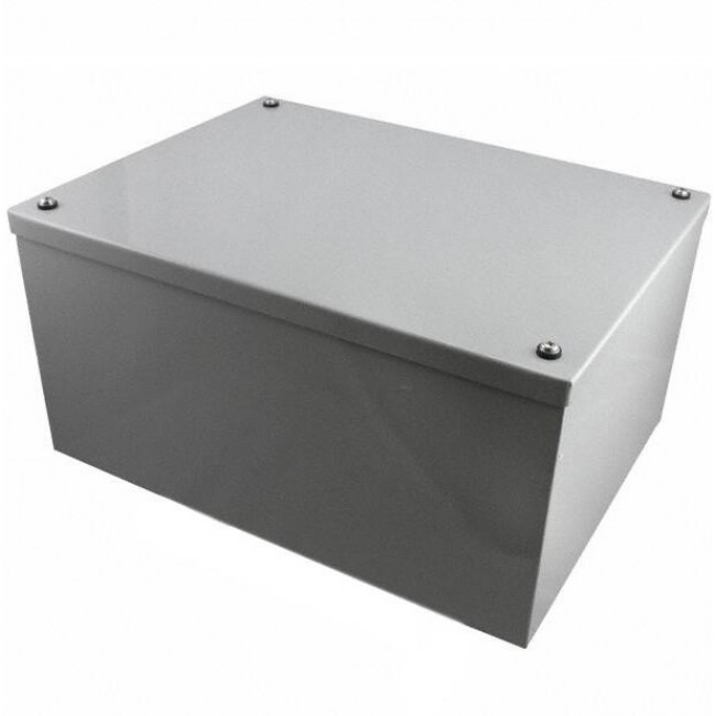 SNC-3756, Light Gray Stainless Steel Wall Mount NEMA Sheet Metal Box - External 15.75 x 11.81 x 7.87 Inches - Internal 15.1 x 11.17 x 7.29 I