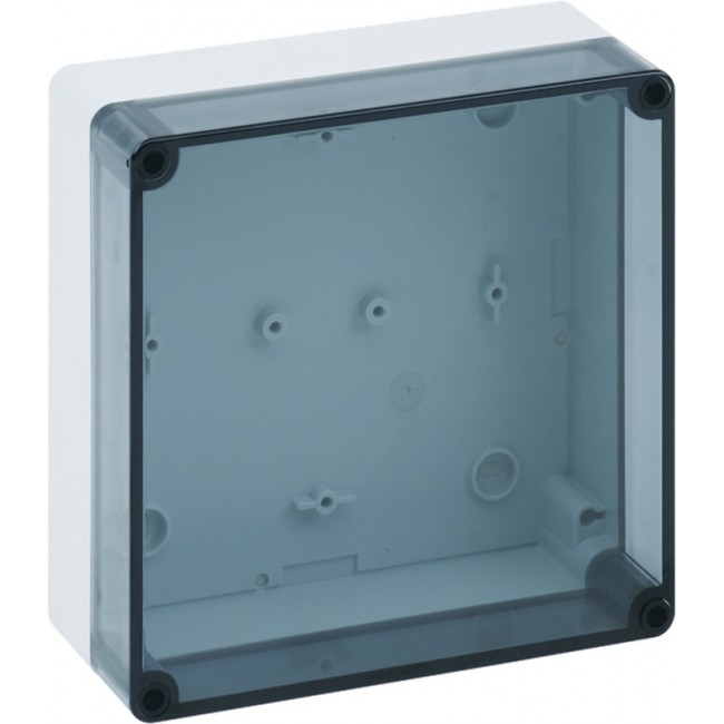 11151301, TK PS Series Grey Polystyrene Enclosure, IP66, Transparent Lid, 182 x 180 x 84mm