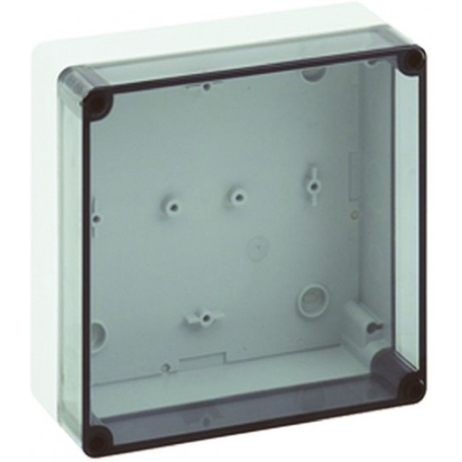 11151301, TK PS Series Grey Polystyrene Enclosure, IP66, Transparent Lid, 182 x 180 x 84mm