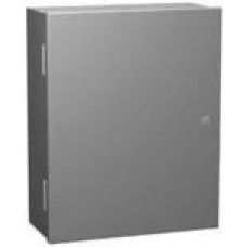 N1A36309, Enclosure - NEMA 1 single door ANSI 61 grey steel with inner panel. Uses Hammond 1427LKN1 lock kit.