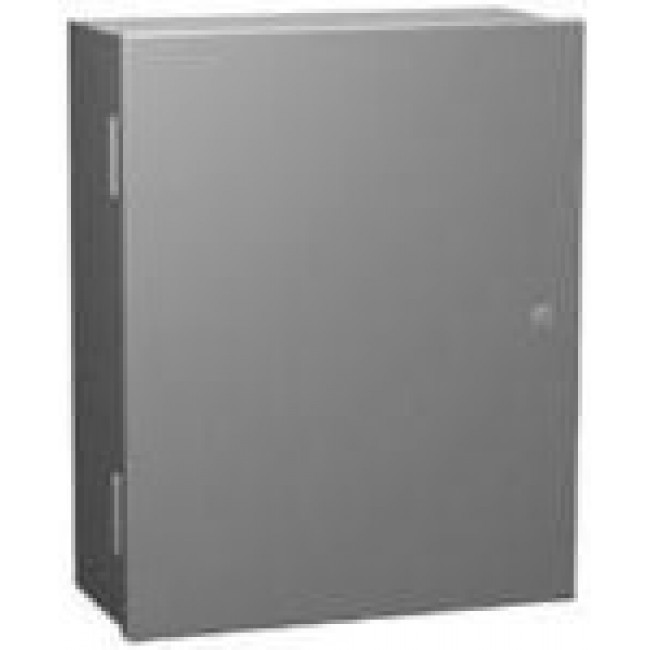 N1A36309, Enclosure - NEMA 1 single door ANSI 61 grey steel with inner panel. Uses Hammond 1427LKN1 lock kit.