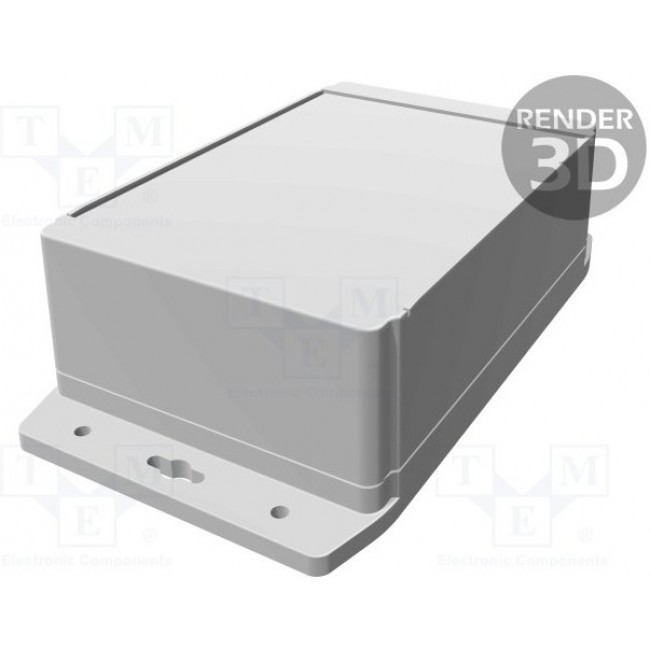 1555H2F42GY, Box Polycarbonate Gray Cover Included 7.086" L x 4.723" W (179.98mm x 119.96mm) X 2.441" (62.00mm)