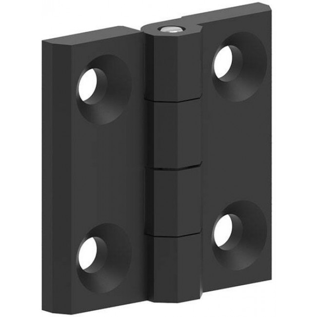 299123, LEAF HINGE 40X40 ZAMAK BLACK POW