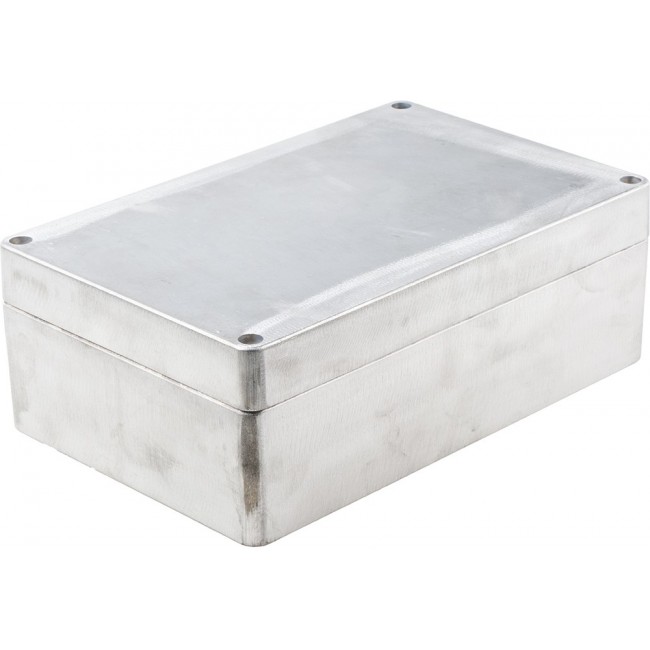 Silver Die Cast Aluminium Enclosure, IP66, Silver Lid, 280 x 180 x 100mm