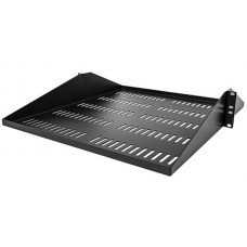 SHELF-2U-20-CENTER-V, Metal, Steel Shelf 17.300" L x 19.900" W x 3.400" H (439.42mm x 505.46mm x 86.36mm) Black