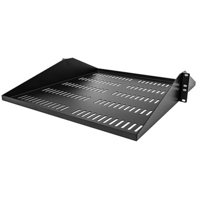 SHELF-2U-20-CENTER-V, Metal, Steel Shelf 17.300" L x 19.900" W x 3.400" H (439.42mm x 505.46mm x 86.36mm) Black