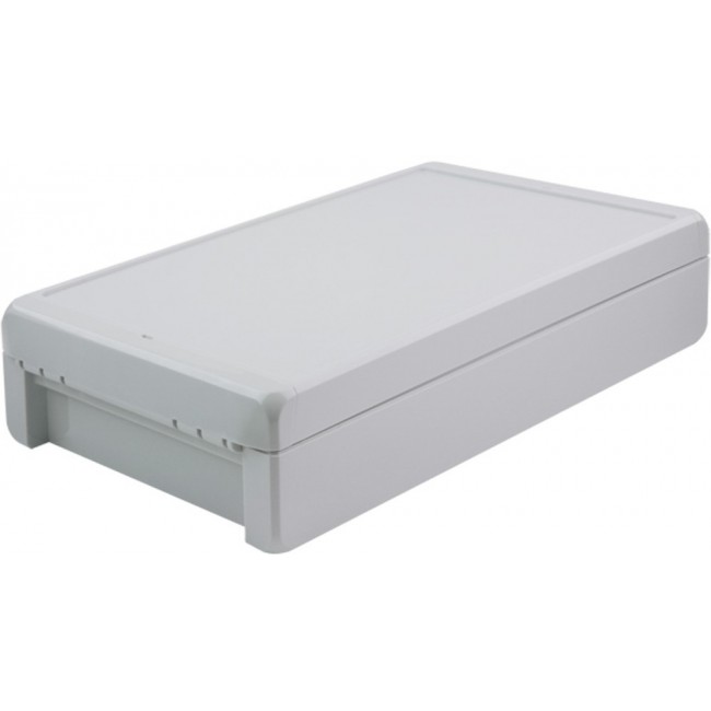 96016325 B 261706 PC-V0-7035, Bocube Series Light Grey Polycarbonate V0 Enclosure, IP66, IP68, IK07, Light Grey Lid, 271 x 170 x 60mm