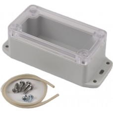 RP1030BFC, RP Series Light Grey Polycarbonate General Purpose Enclosure, IP65, Flanged, Clear Lid, 95 x 50 x 40mm
