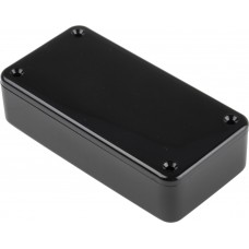 Black ABS Enclosure, IP54, Black Lid, 100 x 50 x 25mm