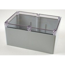 1554VB2GYCL, Enclosures, Boxes, & Cases General Enclosure - Grey/Clear Lid - 9.4 x 6.3 x 4.7in - Polycarbonate - N4X