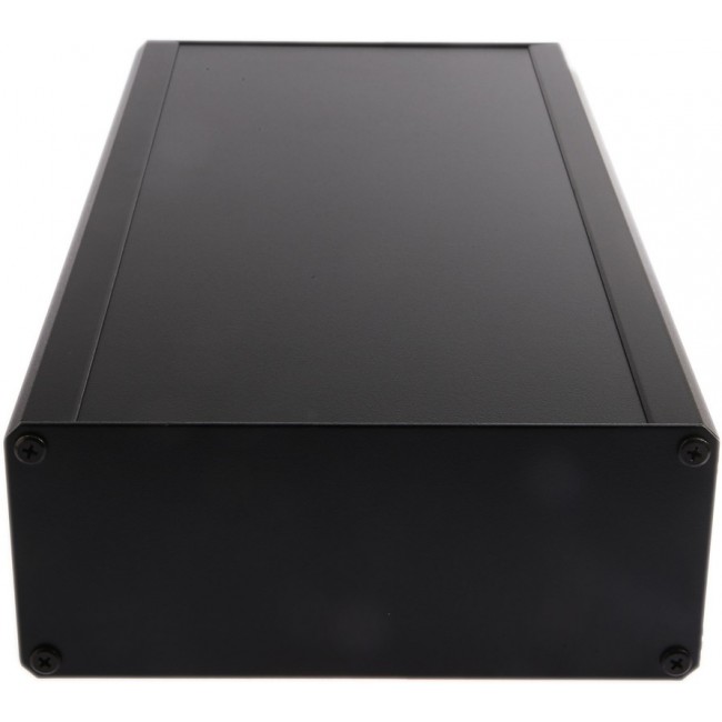 Black Extruded Aluminium Heat Sink Case, IP40, Black Lid, 400 x 200 x 86mm