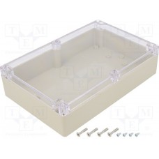 RZ0317C, Enclosures, Boxes, & Cases BEIGE ABS W/CLR LID 8.74x 5.75x 2.17 IN