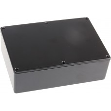 Black Die Cast Aluminium Enclosure, IP66, Black Lid, 171.9 x 120.9 x 55mm