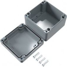 Aluminum enclosure, (L x W x H) 122 x 120 x 81 mm, silver gray (RAL 7001), IP66, 011212080