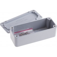 Grey Die Cast Aluminium Enclosure, Grey Lid, 89.1 x 35 x 30.3mm