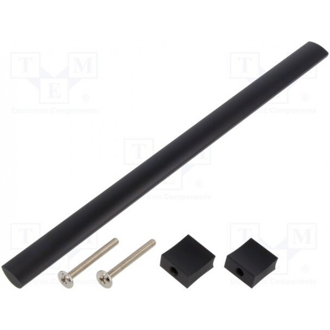 UA-B0-311224-20M, Handle; aluminium; matt black; H: 30.5mm; L: 244mm; W: 15.5mm