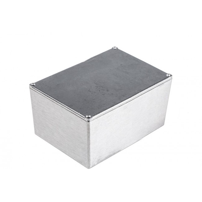 Silver Aluminium Alloy Enclosure, IP65, Silver Lid, 115 x 89.9 x 54.9mm