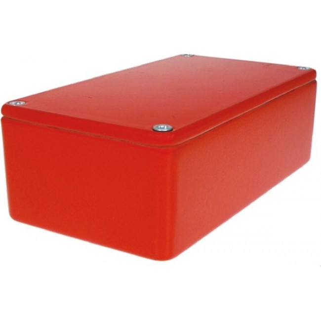 RTM5004/14-RED, 5000 Series Red Die Cast Aluminium Enclosure, IP54, Red Lid, 120 x 66 x 40mm