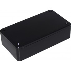 Black ABS General Purpose Enclosure, IP54, Black Lid, 112 x 62 x 31mm