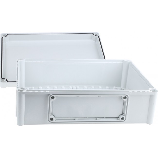 EKPE 130 G ENCLOSURE, EK Series Grey Polycarbonate Enclosure, IP66, IP67, Flanged, Grey Lid, 380 x 280 x 130mm