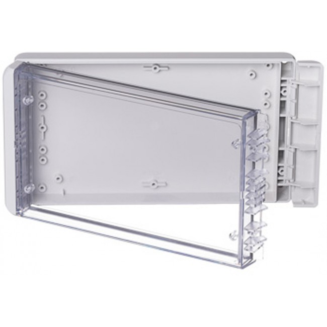 96025245 B 221304 PC-V0-G-7035, Bocube Series Light Grey Polycarbonate V0 Enclosure, IP66, IP68, IK07, Transparent Lid, 231 x 125 x 40mm