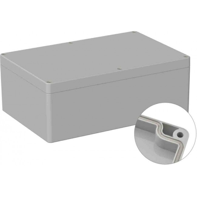 Grey Polycarbonate General Purpose Enclosure, IP66, IK07, Grey Lid, 160 x 240.3 x 90mm