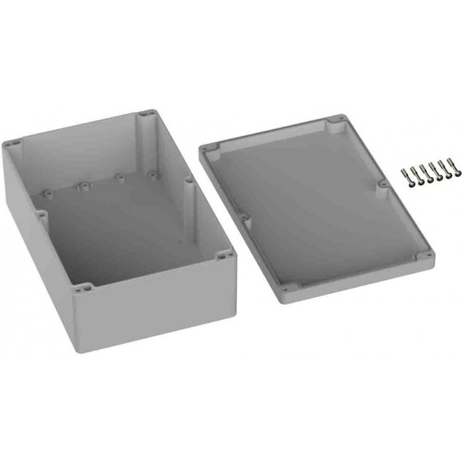 Grey Polycarbonate General Purpose Enclosure, IP66, IK07, Grey Lid, 160 x 240.3 x 90mm