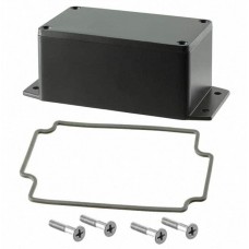 AN-2853-AB, Smooth Black Die Cast Aluminum Bracket Mount Enclosure - External 4.55 x 2.58 x 2.17 Inches - Internal 4.03 x 2.0 ...