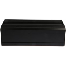 Black Extruded Aluminium Heat Sink Case, IP40, Black Lid, 300 x 100 x 86mm