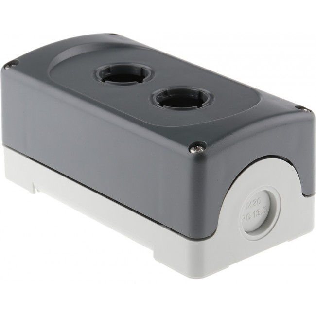 1SFA611812R1000 MEP2-0, Grey Plastic Modular Push Button Enclosure - 2 Hole 22mm Diameter