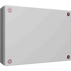 1511000, KX Series RAL7035 Steel Enclosure, IP66, IK08, Grey Lid, 400 x 400 x 120mm