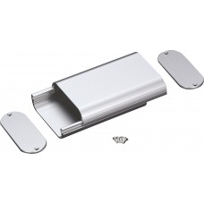 MXA2-8-9SSP, Silver Aluminium Handheld Enclosure, 94 x 82 x 24mm