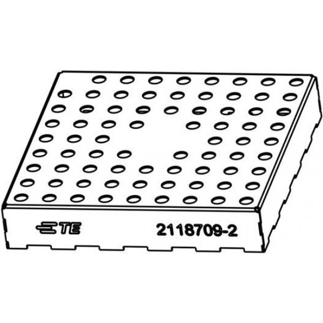 2118709-2, Board Mount EMI Enclosures 32 x 32 x 6mm One-piece Cold Rolled Steel SMD