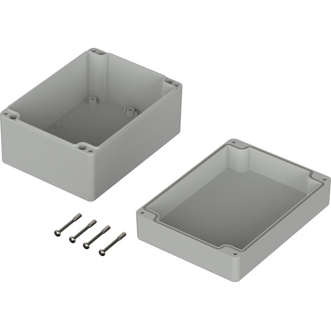 02238094, Euromas Series Light Grey Polycarbonate V0 Enclosure, IP66, IK07, Light Grey Lid, 160 x 120 x 90mm