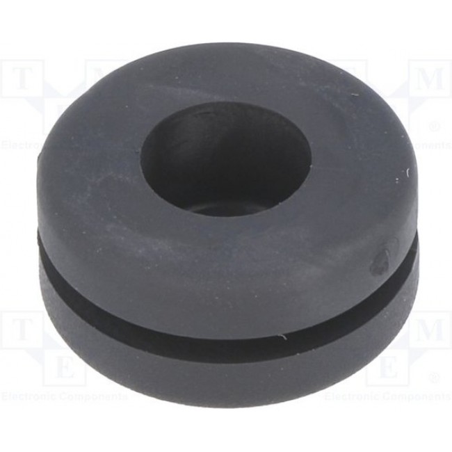 DGB-6, Grommets & Bushings Grommet,Blank, Flex,Black,.43 in Hole