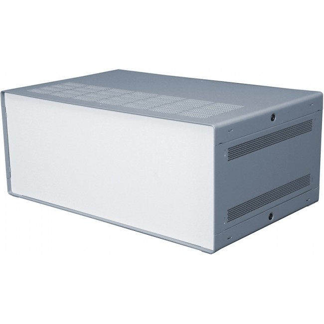 Grey Extruded Aluminium Enclosure, IP30, Grey Lid, 279 x 203 x 131mm