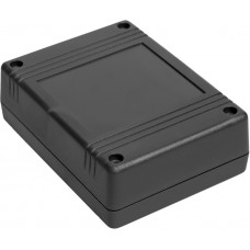 Black ABS Enclosure, IP54, IK06, Black Lid, 120 x 90 x 38mm