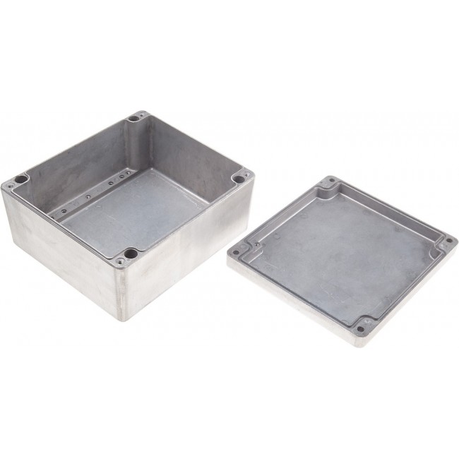 Silver Die Cast Aluminium Enclosure, IP66, Silver Lid, 230 x 200 x 110mm