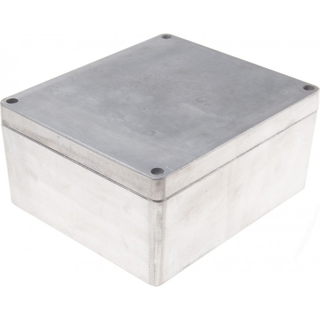 Silver Die Cast Aluminium Enclosure, IP66, Silver Lid, 230 x 200 x 110mm