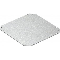 72001301, Steel Mounting Plate, 2mm H, 250mm W, 250mm L for Use with GEOS-L 4050-22 Empty Enclosure