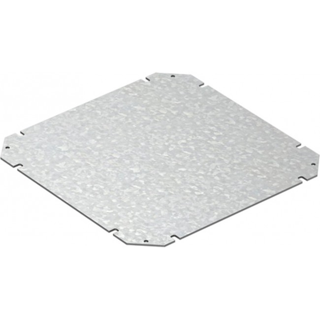 72001301, Steel Mounting Plate, 2mm H, 250mm W, 250mm L for Use with GEOS-L 4050-22 Empty Enclosure