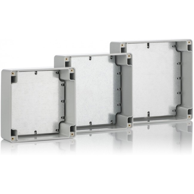 Grey Polycarbonate Enclosure, IP67, IK07, Grey Lid, 134.75 x 134.75 x 60.1mm