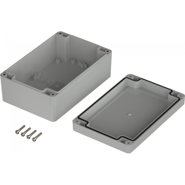 07515106 XT 151006 7035, Euromas X Series Light Grey ABS Enclosure, IP66, IP68, IK07, Light Grey Lid, 150 x 100 x 60mm