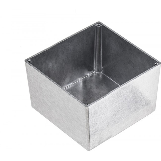 Silver Aluminium Alloy Enclosure, IP65, Silver Lid, 158.5 x 158.5 x 101.5mm