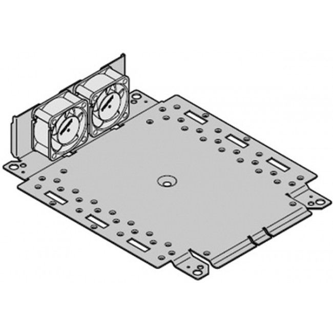 24827-107, Steel Mounting Plate with Fan, 1mm H, 444mm W, 310mm L for Use with Interscale M Electronic Case