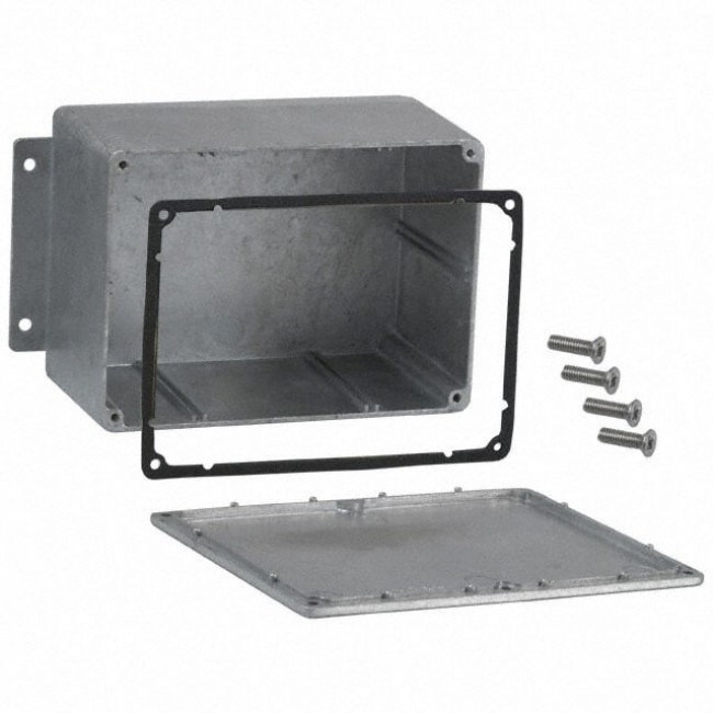 CN-6707, Natural Die Cast Aluminum Enclosure - External 5.47 x 4.01 x 3.05 Inches - Internal 4.99 x 3.52 x 2.91 Inches