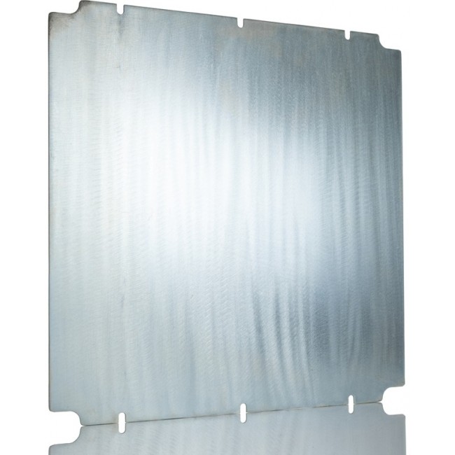 Steel Mounting Plate, 2mm H, 382mm W, 387mm L for Use with GRP Enclosure